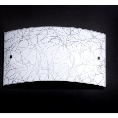 PLAFONIERA ARTICA 2 LUCI E27 45X25XH8CM IN VETRO