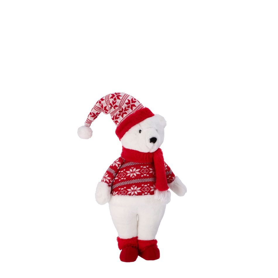 orso-polare-h70cm-rosso-bianco
