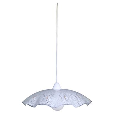 LAMPADARIO D45 1XE27 M.BI V.LASTRA BIANCO