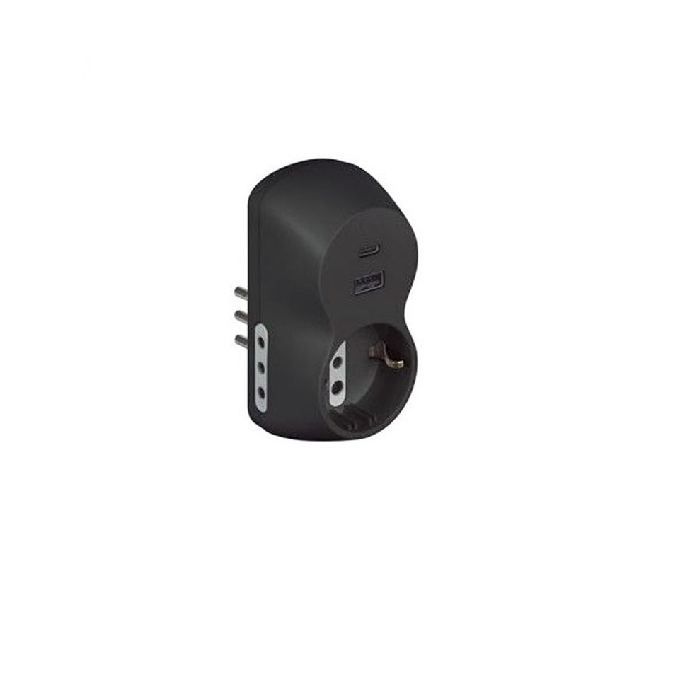 adattatore-b3-1-presa-st-ted-plus-2-10a-con-usb-grigio