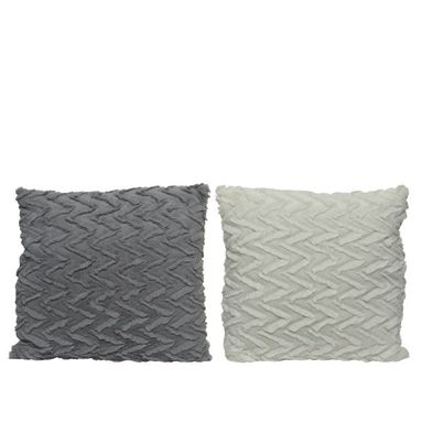 CUSCINO CON TRAMATURA ONDA 43X43 GRIGIO