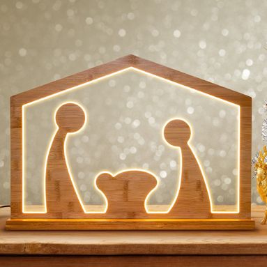 NATIVITA DESIGN 50XH37CM IN LEGNO CON LED