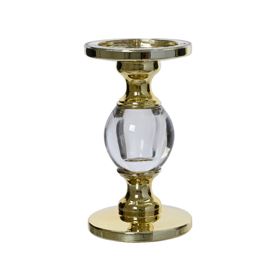 portacandele-d-dot-11xh20cm-in-vetro-oro-slash-trasparente