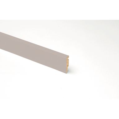 BATTISCOPA RETTANGOLARE MDF GRIGIO TORTORA CM. 5.8
