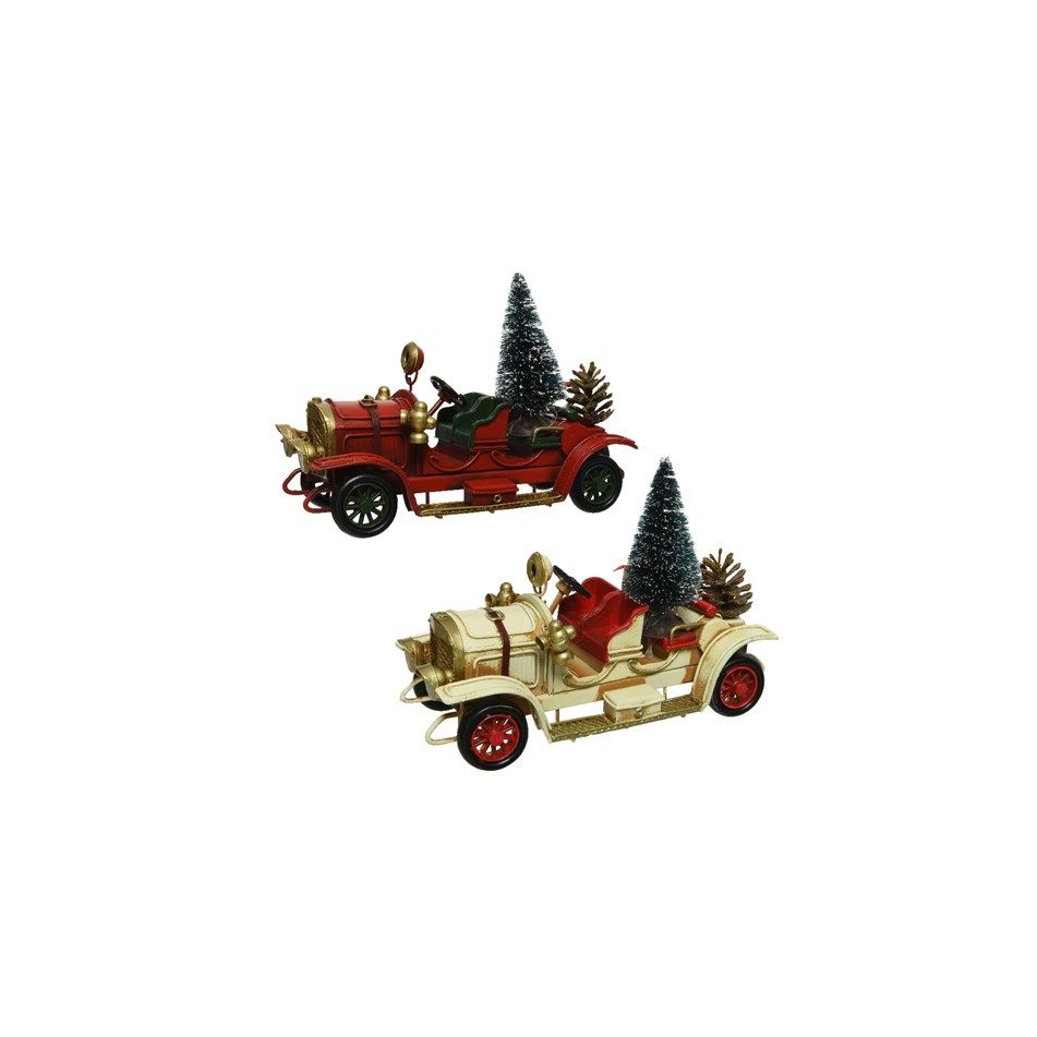auto-natalizia-in-ferro-bianco-slash-rosso-h10-dot-50cm
