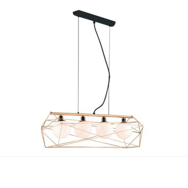 LAMPADARIO ABRAXAS 4X E27 106X31XH150CM ORO/NERO.