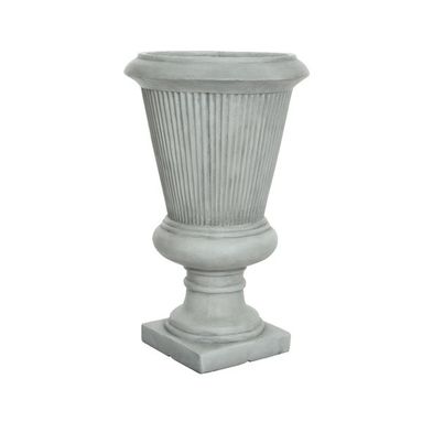 FIORIERA TROFEO ANNA IN ARGILLA D.41XH68CM GRIGIA