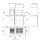 barbecue-san-pedro-160x52xh175cm-legna-e-carbone