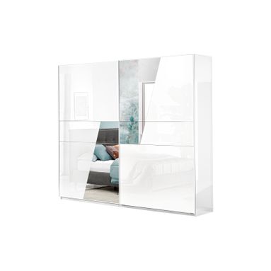 ARMADIO SCORREVOLE MALMO 275X59XH240CM BIANCO LUCI