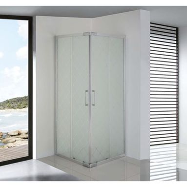 BOX DOCCIA ANGOLARE 69/79X69/79H185CM SATINATO A R