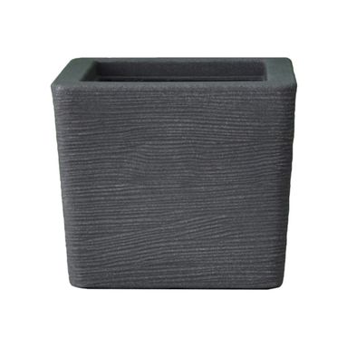 VASO CUBO RIGATO SHABBY 35X35XH30CM GHISA