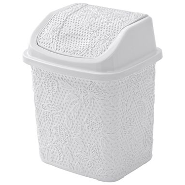 PATTUMIERA PLASTICA ?FLOWER? 5.5LT. BIANCO