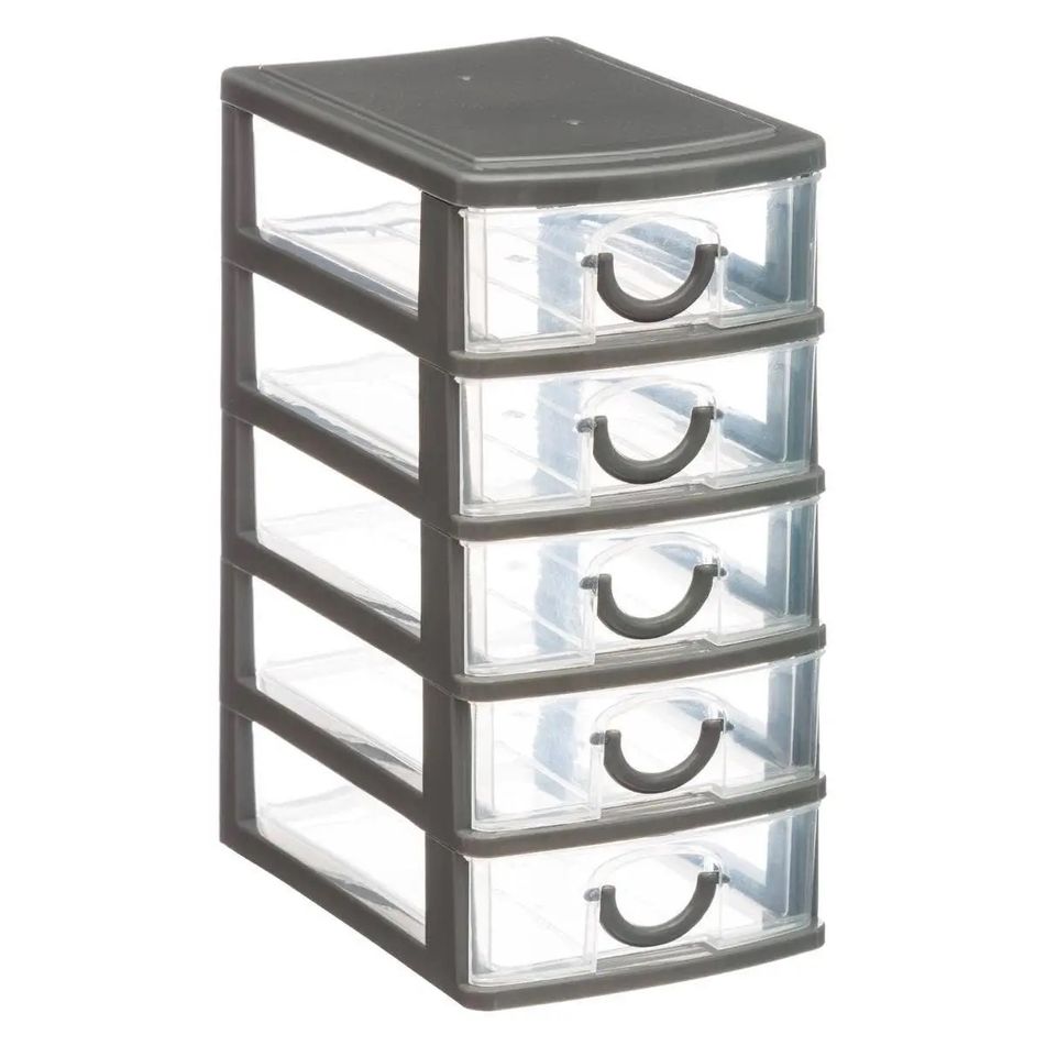 cassettiera-5-cassetti-9x13xh19cm-grigia-in-pp