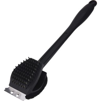 SPAZZOLA 37CM CON MANICO IN PLASTICA PER BBQ