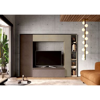PARETE INFINITY 2.0 249X40XH186CM ARGILLA/BRONZO