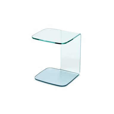 TAVOLINETTO MENFI 40X40XH50CM IN VETRO CURVO 1CM