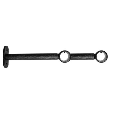 SET 2  SUPPORTI DOPPI BASICO 16CM NERO-ARGENTO