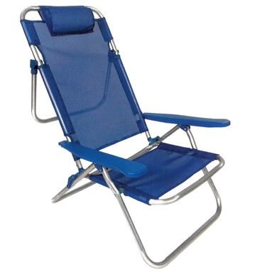 SPIAGGINA BIG 53X62XH102CM BLU E ALLUMINIO 25MM