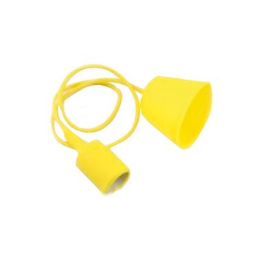 PENDEL E27 98CM GIALLO IN PLASTICA E SILICONE