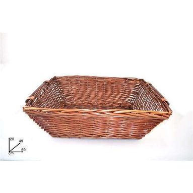 CESTA RETTANGOLARE 64X49X20CM MARRONE.