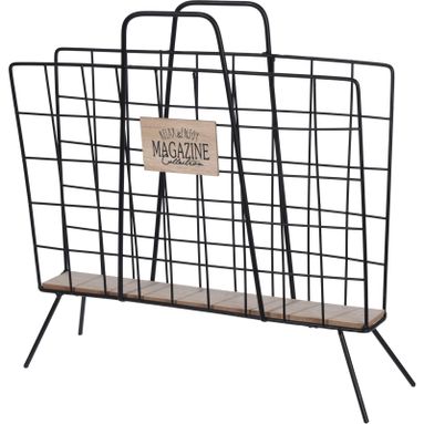 PORTARIVISTE IN METALLO E MDF 42X10XH37CM