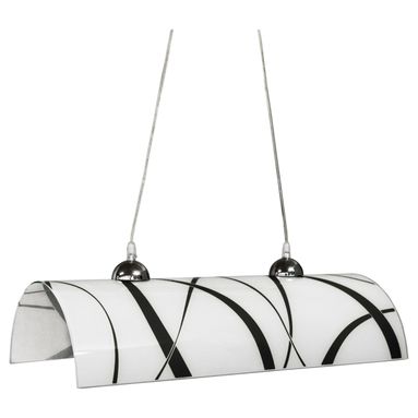 LAMPADARIO2XE27 M.CROMO V.LASTRA NERO