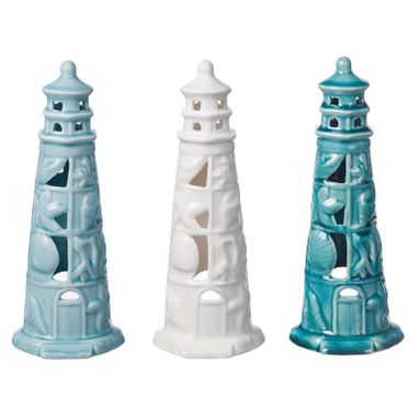 PORTA TEALIGHT FARO 11XH27CM IN 3 COLORI