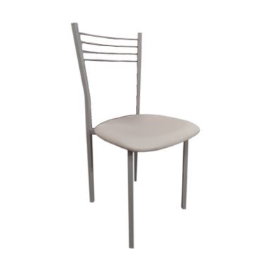SEDIA IN METALLO TORTORA E FONDO TORTORA SCURO 47X