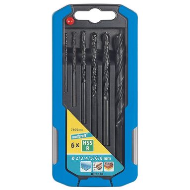 SET 6 PUNTE HSS D.6/3/4/5/6/8 MM PER METALLO