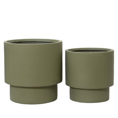 VASO ALEXIS D.44XH44CM VERDE IN ARGILLA