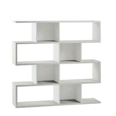 LIBRERIA MODULARE KIT 150X38XH144CM STRUTTURA OSSIDO BIANCO FRONTALE OSSIDO BIANCO