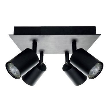 PLAFONIERA FORM 4 SPOT GU10 30X30XH15CM NERA