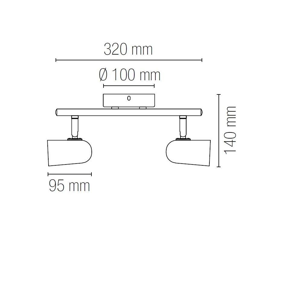 barra-2-spot-punto-nera-e27-32x10xh14cm