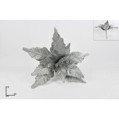 STELO POINSETTIA SILVER 18CM.