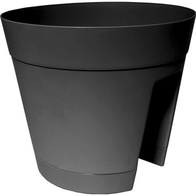 VASO RINGHIERA REGINA D.30XH26CM SMOKE CON SOTTOVA
