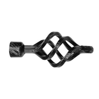 SET 2 TERMINALI CROCO NERO-ARGENTO