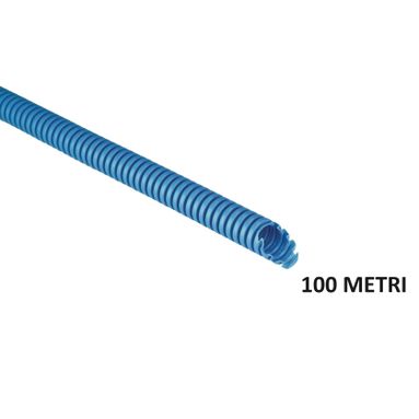TUBO CORRUGATO 3321 D.20MM 100M IN PVC BLU