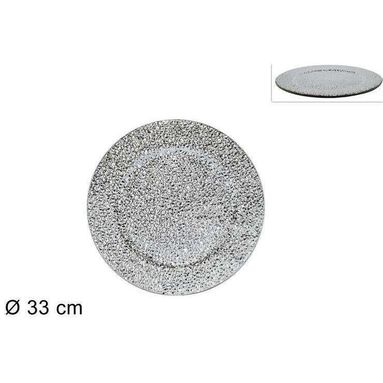 SOTTOPIATTO NATALIZIO 33CM DIAMOND SILVER.