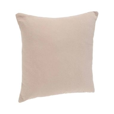 CUSCINO 38X38CM BEIGE SFODERABILE IN COTONE E POLI