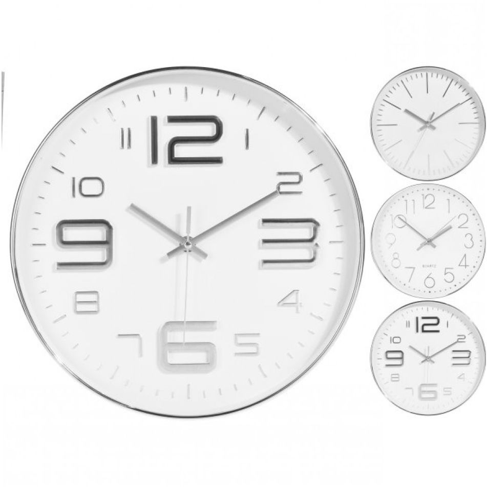 orologio-da-parete-d30cm-argentato-in-3-modelli