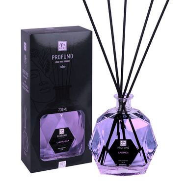 DIFFUSORE BACCHETTI LAVANDA 700ML NERO