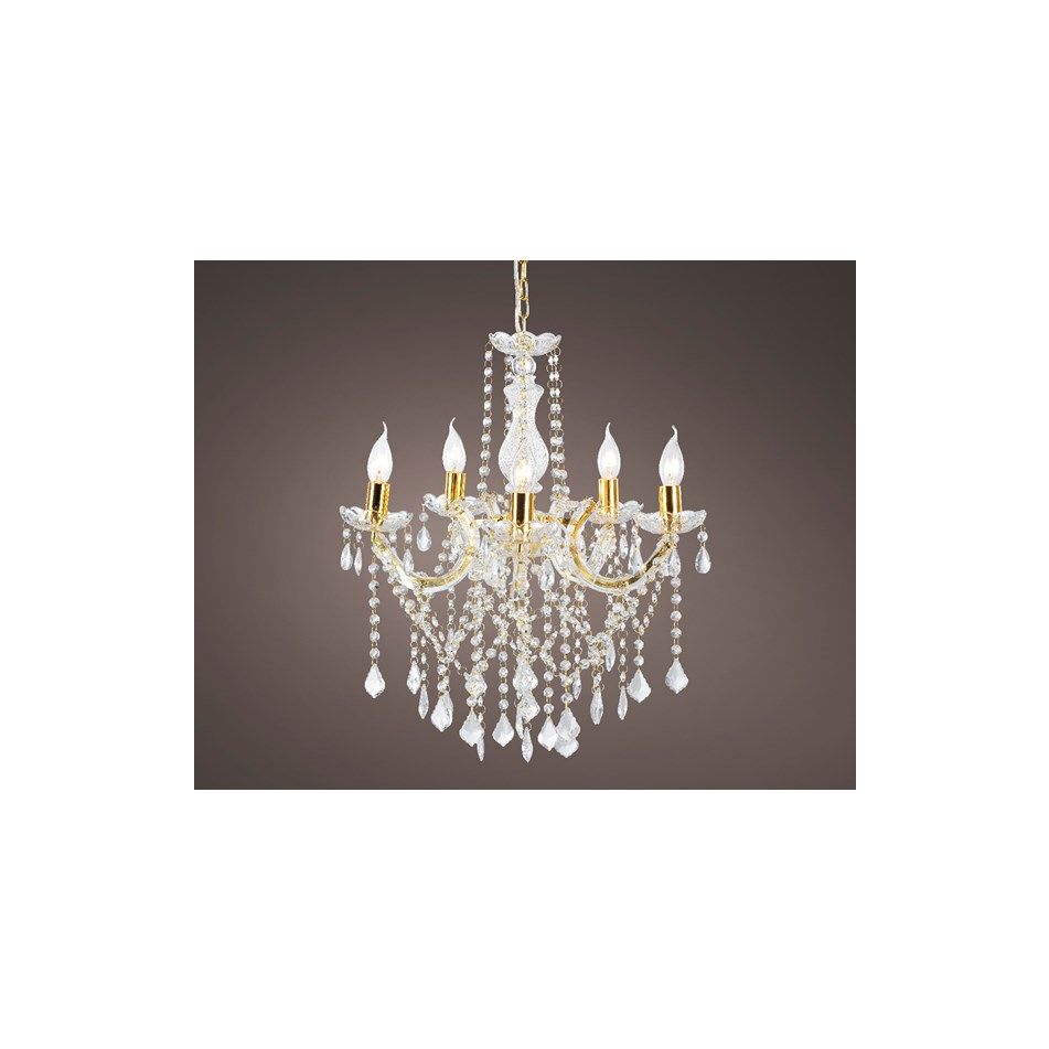 lampadario-in-vetro-5-lampade-con-decori-pendenti