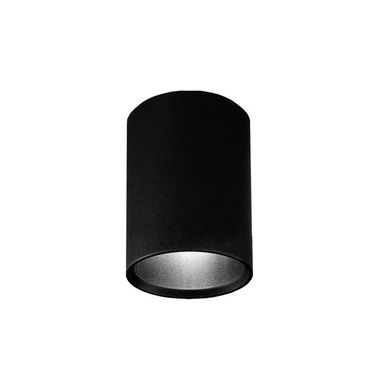 PLAFONIERA ROND GU10 D.6XH10CM NERO IN METALLO
