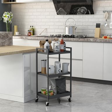 CARRELLO ARDESIA 43X30XH80CM IN METALLO.