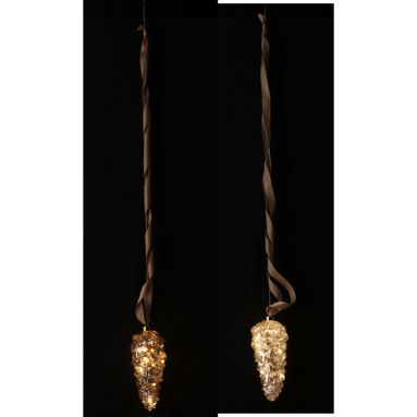 APPENDINO PIGNA 10 LED H100CM 2 COLORI IN VETRO..