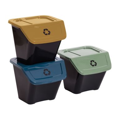SET 3 PATTUMIERE 30L PER RACCOLTA DIFFERENZIATA.