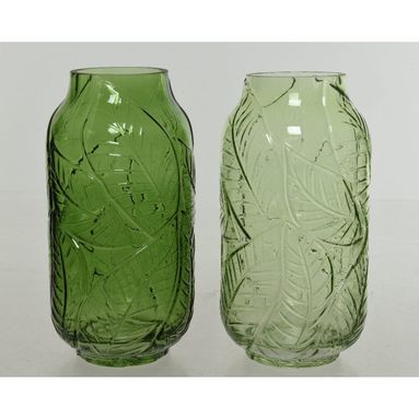 VASO IN VETRO D.12XH23CM IN DIVERSI COLORI EFFETTO