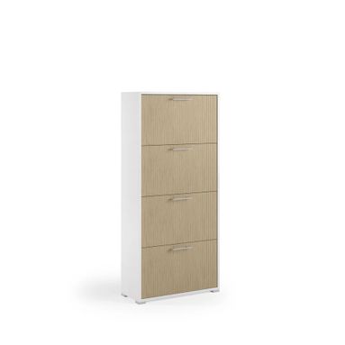 SCARPIERA 4 ANTE 67X28XH147CM BIANCA/CANNETTE.