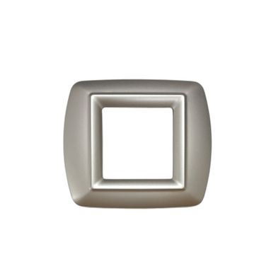 PLACCA MYLIFE 2 MODULI ALLUMINIO CHIARO
