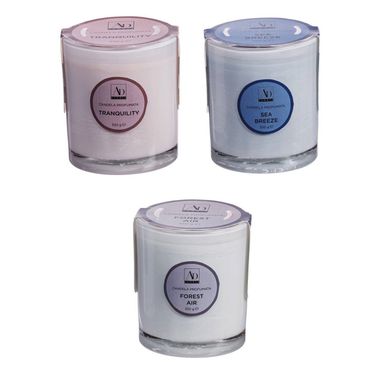 CANDELA PROFUMATA D.9XH10CM 4 FRAGRANZE CON VASETT